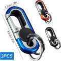 Double Ring Keychain Business Key Holder Men's Fashion Key Chain Gift Metal Key Buckle Car Styling Auto Car Accessories. 