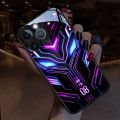 Multicolored Smart Voice-activated Call Light-emitting Shell LED Light Mobile Phone Case For IPhone 14/14 Plus/14 Pro/14 Pro Max/13/13 Mini/13Pro/13 Pro Max Glowing Bumper Shockproof Skin Feeling Frosting And Anti Scratch Protective Shell.