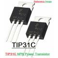 2Pcs- TIP31C Transistor TIP31 Transistor TIP31C IC TIP31C MOSFET NPN Transistor 100V 3A 40W 3 Pin Leads TO-220 Transistor IC.