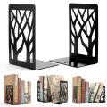 1 Pair Book Ends Hollow Out Bookend Support Stable Black Stand Iron Metal Bookends Home Office Desk Storage Books Organizer Tool.