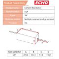 5pcs- 100 Ohm 5Watt 5% Ceramic Cement Resistor.