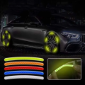 20 Pcs Car Tire Rim Reflective Sticker Night Safety Warning Strip Motorcycle Bike Auto Wheel Hub Reflector Stickers. 