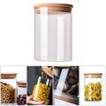 10Pcs Bamboo Wood Lid Glass Jar Airtight Canister Kitchen Storage Bottles Jars Food Container Tea Coffee Beans Candy Jar. 