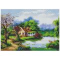 Handmade Scenery Pattern Painting Rhinestone Painting Wall Decoration m537.