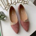 35-40 Leather Shoes Splice Color Shoe Ballerina Slip on Shoes Women Flats 2020 Fashion Pointed Toe Ballet Footwear Buty Damskie. 