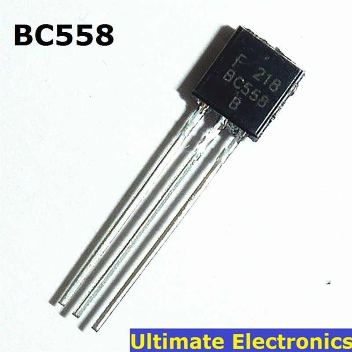 25Pcs- BC558B BC558 BC-558 BC 558 30V 100mA PNP 3 Pin Leads General Purpose Transistors BC 558 PNP 3 Pin TO-92 Package Bipolar Low Power Transistor