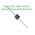 5Pcs- Diode 6A10 1000V 1KV 6A General Purpose Rectifier Axial Diode 6A10 Silicon Junction Diode R-6 Package Electrical Circuitry & Parts. 