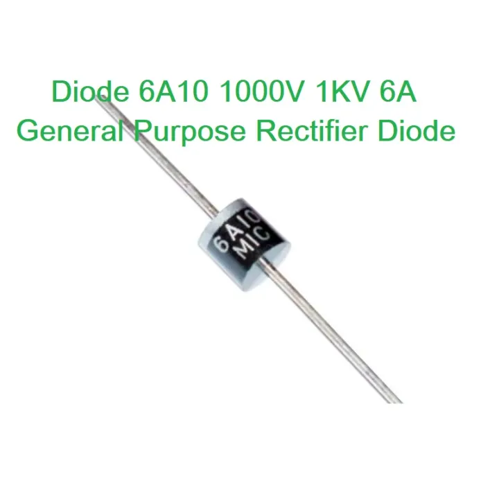 5Pcs-%20Diode%206A10%201000V%201KV%206A%20General%20Purpose%20Rectifier%20Axial%20Diode%206A10%20Silicon%20Junction%20Diode%20R-6%20Package%20Electrical%20Circuitry%20&%20Parts%20-%20Image%202
