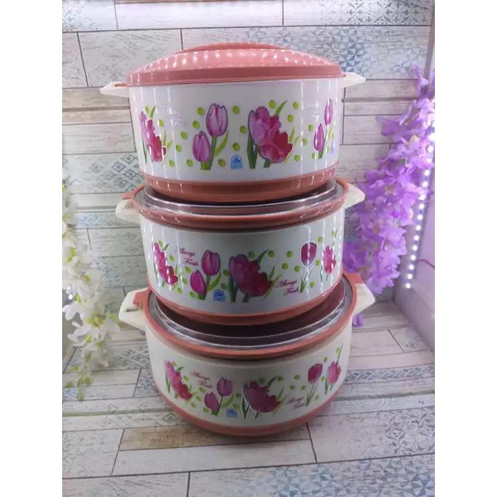 3Pcs Kiam Stainless Steel Office Home 2 Layers Lunch Box - Durable And Stylish Lunch Solution For Office Or Home Use