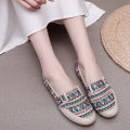 2024 Spring and Autumn Shoes, New Single Shoes, Canvas Shoes, Casual Women's Shoes, Comfortable Non-slip Fisherman's Shoes, One Foot Kick Cow Tendon Sole.