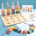 Beads Sequencing Toy Colors Cognition for Birthday Gift Kids 2 3 4 5 Year Old.