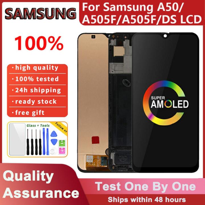 Original LCD For Samsung Galaxy A50 LCD Samsung A50s LCD A505FN A505F A505 LCD Display Touch Screen Digitizer With Frame For Samsung A50