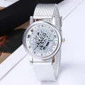 Aliexpress Belt watch Foreign Trade Fashion Hollowed-out Soft Tape Watch Non-Mechanical Watch Men.