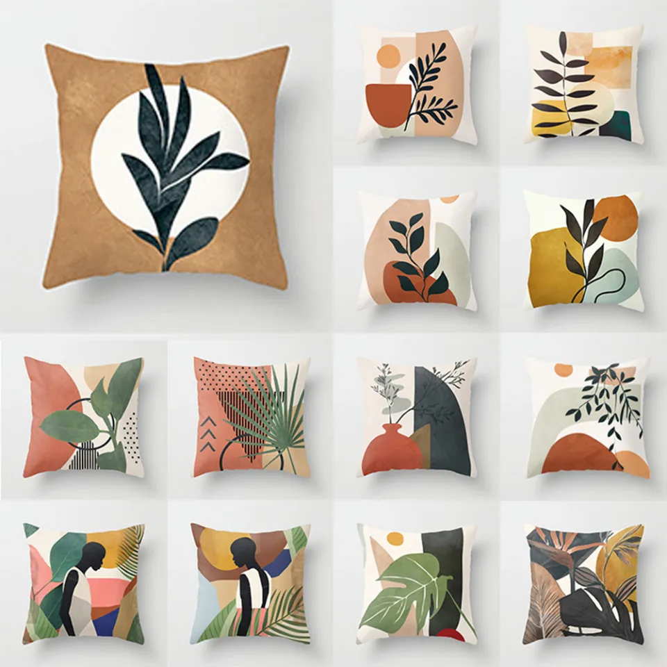 Square Throw Pillow Covers Abstract Decorative Cushion Covers For Couch  Sofa Bedroom Car Living Room Decoration