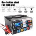 Intelligent Pulse Repair Car Battery Charger EU Plug 12V/24V 220W LCD Display High Power Fully Automatic High Frequency. 