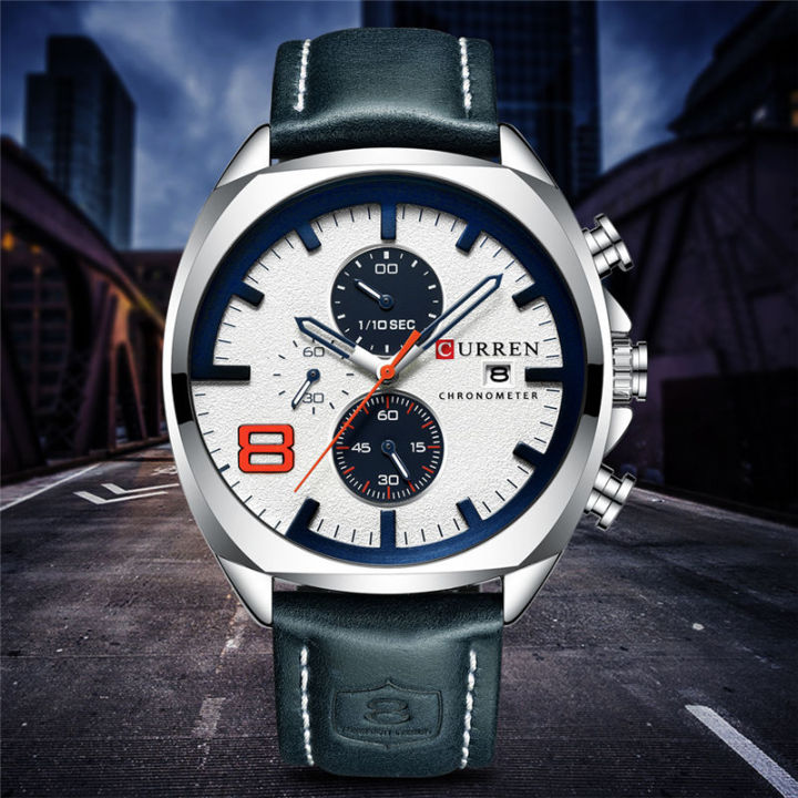 CURREN%208324%20Relogio%20Masculino%20Olahraga%20Pria%20Top%20Brand%20Mewah%20QUARTZ%20Pria%20Chronograph%20Tanggal%20Militer%20Tahan%20Air%20Jam%20Tangan%20-%20Image%204