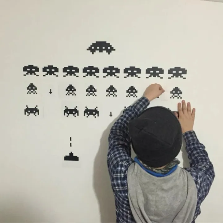 Gamer%20Vinyl%20Stickers%20SPACE%20INVADERS%20Video%20Game%20Play%20Room%20Wall%20Decal%20-%20Image%204