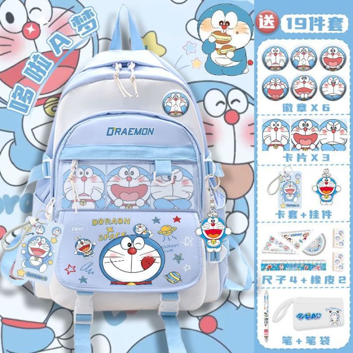 Doraemon school bag, Nobita, elementary school students, third to sixth grade, spine protector, junior high school students, male and female large capacity backpack t