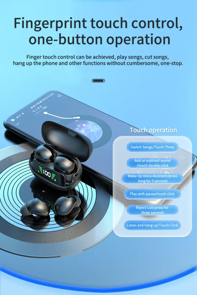 Lesson Invisible New Invisible High Sound Quality Wireless Bluetooth Headset Mini Ultra Sleep Noise Cancelling Work And On
