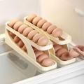 AA Hub Creative Plastic Slide Refrigerator Egg Holder Automatic Egg Rack Freshable Eggs Storage Container Dispenser. 