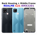 Relame C21 2021 RMX3201 - Full Body Housing With Middle Frame & On Off Volume Buttons.