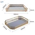 Mirror Serving Tray Fruit Plate Mirrored Tray for Vanity for Food Snack Cake. 