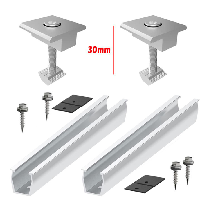Solar%20Panel%20Mount%20Bracket%20Rails%20Clamp%20Fastening%20Module%20Mount%20Mounting%20PV%20Solar%20Power%20Supplies%20Trapezoidal%20Roof%2030mm%20Easy%20Install%20-%20Image%207