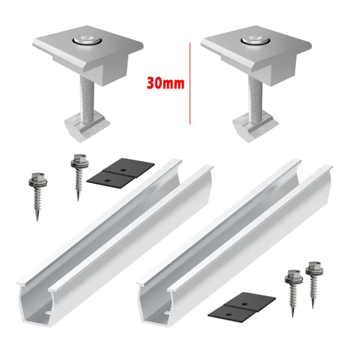 Solar%20Panel%20Mount%20Bracket%20Rails%20Clamp%20Fastening%20Module%20Mount%20Mounting%20PV%20Solar%20Power%20Supplies%20Trapezoidal%20Roof%2030mm%20-%20Image%202