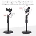 Desktop Mobile Phone Holder Stand 360 Rotate for Live Streaming Shoot YouTube TikTok Video Round Base Smartphone. 