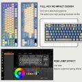 Langtu Lt84 Threemode Rgb Wireless Bluetooth 2.4g Wired Display Diy Mechanical Keyboard Sea And Air Mechanical Shaft Game Office.