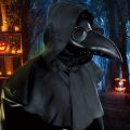 Steampunk Plague Doctor Mask With Long Nose Bird Beak Funky PU Leather Props For Halloween Cosplay Party. 