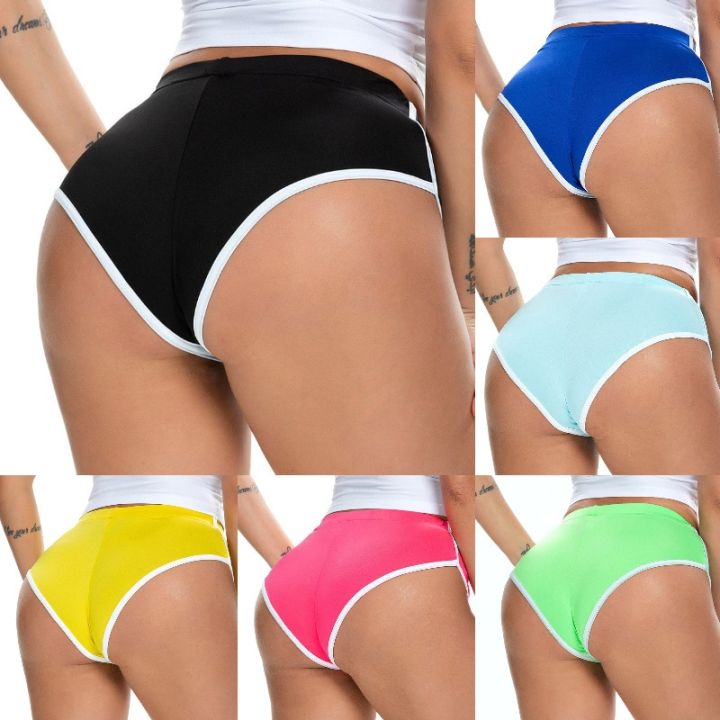 2021%20New%20Summer%20Lady%2012%20Solid%20Color%20High%20Cut%20Hot%20Yoga%20Shorts%20Gym%20Workout%20Jogging%20Quick%20Dry%20Leggings%20Elasticity%20Sports%20Shorts%20-%20Image%203