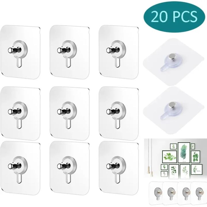 Adhesive Nails Wall Hooks Strong Poster Screw Stickers Wall Hook