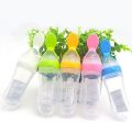 Multicolor Baby 1Ps Silicone Food Feeder Spoon (90ML) - Color as per stock.