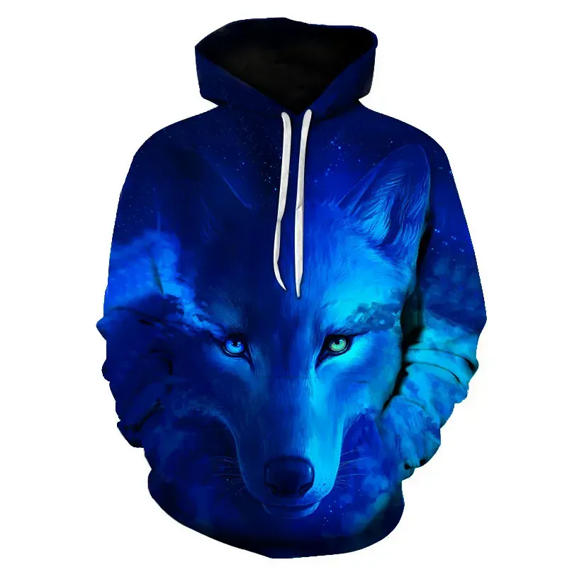 Galaxy Wolf Galaxy Design Hoodie Cool Fashion Handsome Space