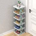 5Layers-New multi-functional household foldable shoe cabinet, home balcony toy foldable storage unit.