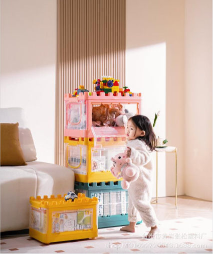 Children's Toy Storage Box Baskets of Lego Building Blocks Large Particle  Classification Organize Fantastic Transparent Storage Box Storage Box