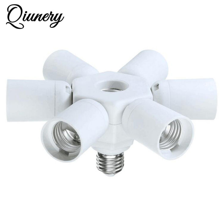 Qiunery Socket Splitter Adapter E27/E40 To 7 E27 Bulb Holders Socket ...
