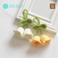 Hand-woven Pendants 2 Pcs Flores Convallariae Knitted Contrast Color Soft Fabric Diy Material Shoulder Bag Schoolbag Decor Car Interior Pendant Schoolbag Pendants. 