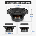 5 Inches Super Bass Sub Woofer | 6 Ohm Speaker Driver | 80mm Magnet | DIY Audio.