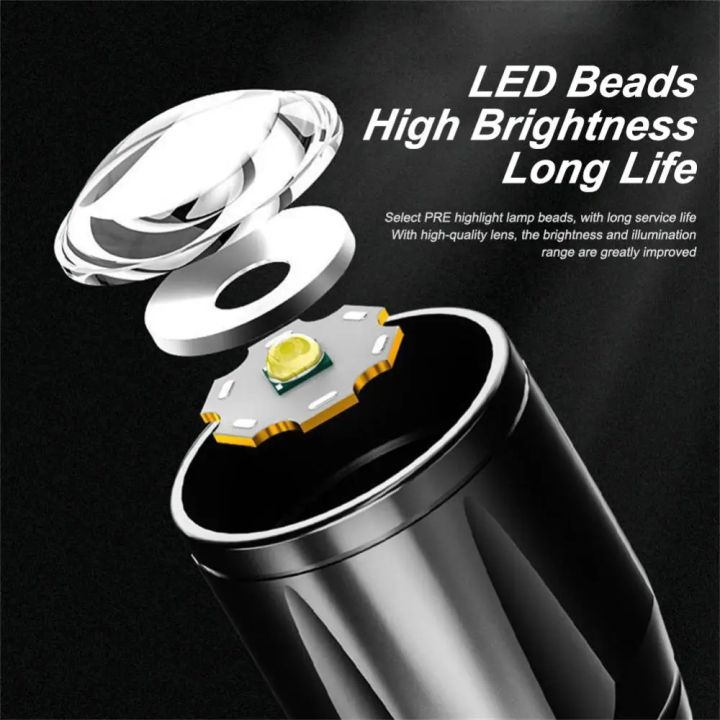 USB%20Rechargeable%20COB%20LED%20Flashlight%20High%20Power%20Zoomable%20Mini%20Torch%20With%20Pen%20Clip%20Outdoor%20Camping%20Emergency%20Tactical%20Flashlights%20-%20Image%204