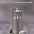 Nose Trimmer for Men Stainless Steel Manual Trimmer For Nose Razor Shaver Washable Portable Nose Ear Hair Trimmer With Brush.