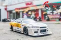 1:24 Nissan Skyline GTR-R34 S15 Modified Version Die-Cast Vehicles Alloy Model Car Toys For Gift Collection. 