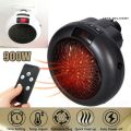 900W 220V Mini Portable Plug-in Electric Wall-outlet Space Heater Fan Remote. 