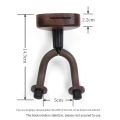 1 PCS Wall Mount Guitar Hanger Hook Wood Base Banjo Bass Acoustic Electric Guitar Neck Holder Stand Beech Wood with Picks Slot,B. 