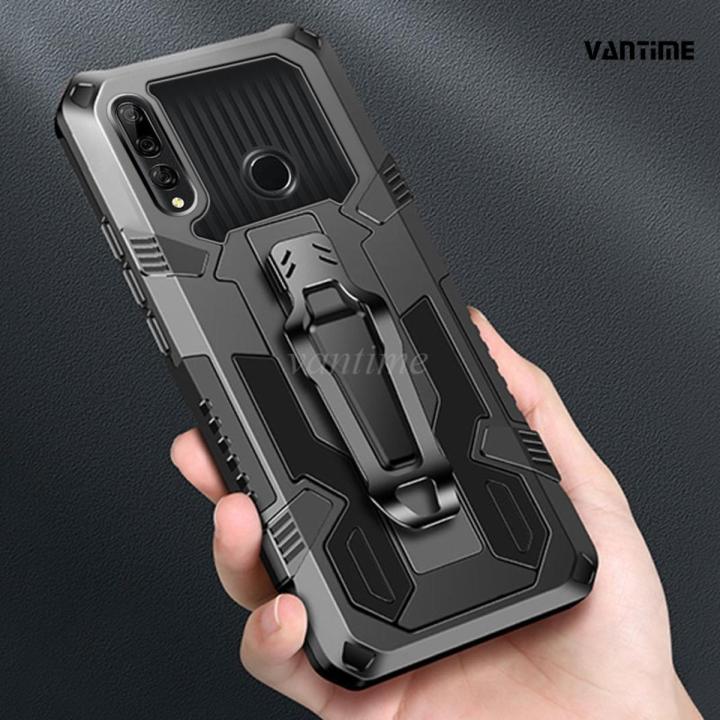 【User-friendly】 Vantime for Huawei Y9 Prime 2019 belt clip case kickstand slim phone cover