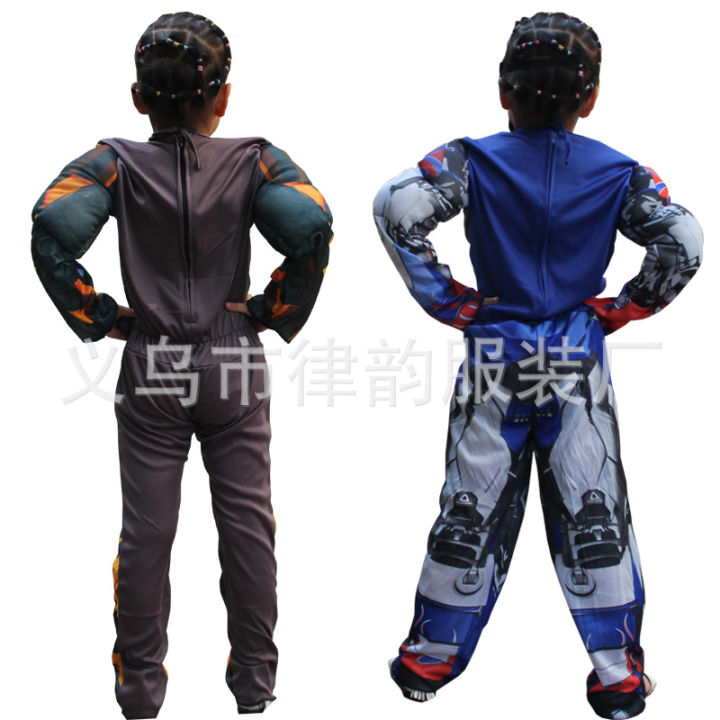 Optimus%20Prime%20RhubarbiBee%20Muscle%20Costume%20Children's%20HalloweencosplayTransformersMask%20Deformation%20-%20Image%203
