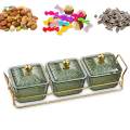Divided Serving Dishes, Dried Fruit Plate Snack Dishes, Multifunctional with Lid Tray Snacks Plate Appetizer Serving Tray for Nuts Fruits Home. 