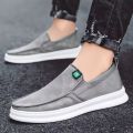 Summer ice silk cloth shoes, fashion board shoes, casual men's shoes, Korean student tide shoes, umbrella cloth, slip-on shoes.