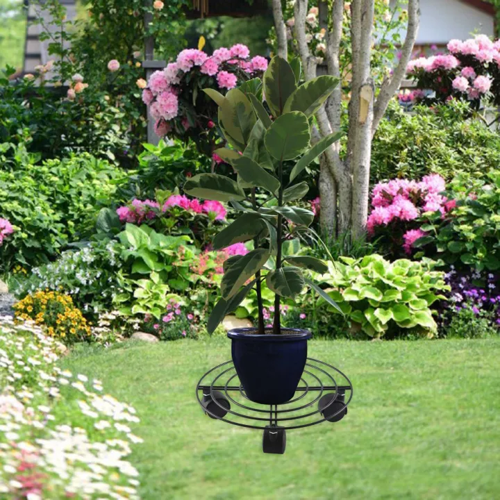 Metal%20Plant%20Flower%20Pot%20Stand%20Trolley%20Caddy%20on%20Wheels%20Indoor%20Outdoor%20Home%20Garden%20tools%20-%20Image%204